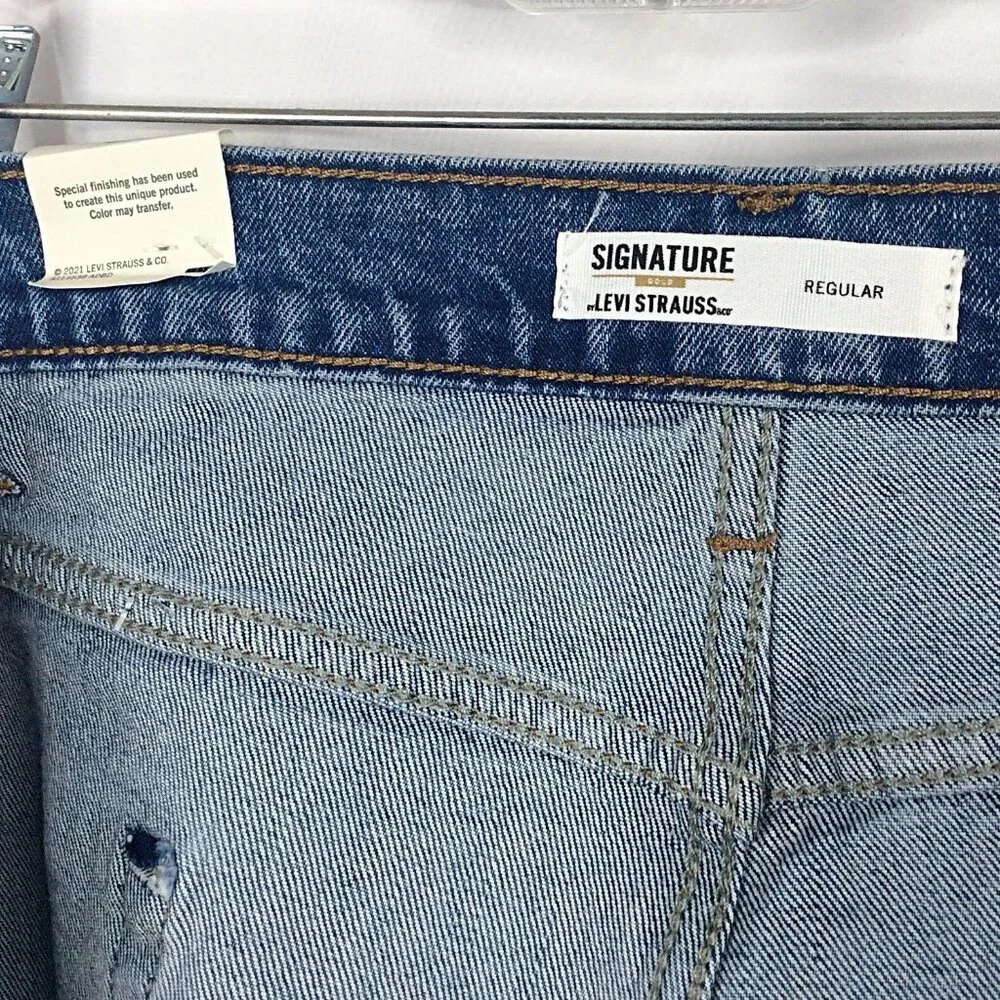 Signature Gold by Levis Strauss Mens Flex Jeans‎ Size 46x32 Regular Straight Leg